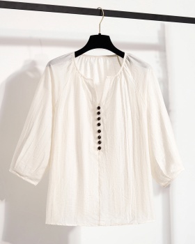Lazy summer France style shirt short sleeve Casual tops