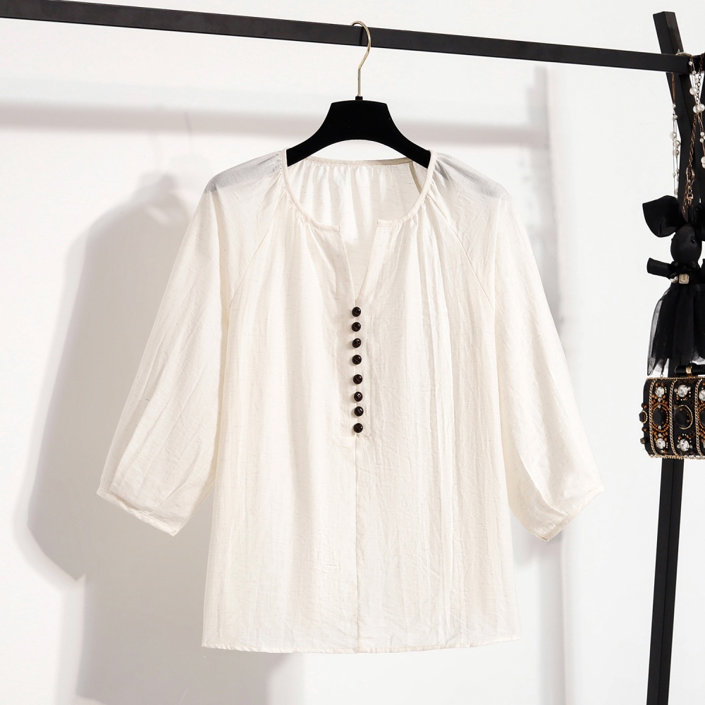 Lazy summer France style shirt short sleeve Casual tops