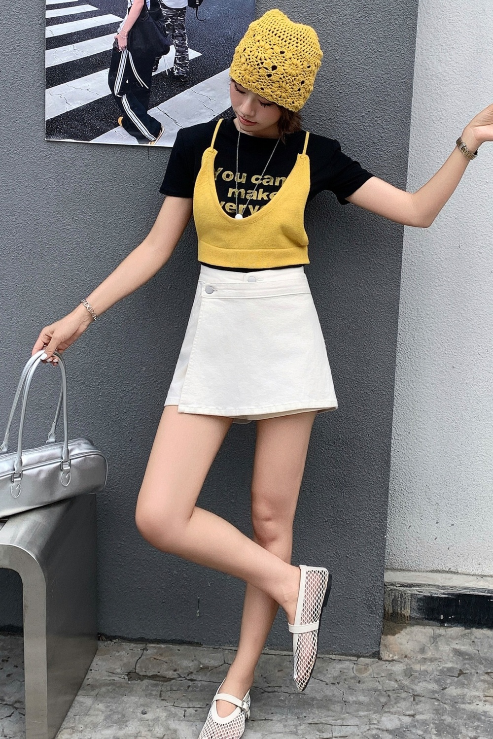 Slim A-line package hip jeans niche summer skirt for women