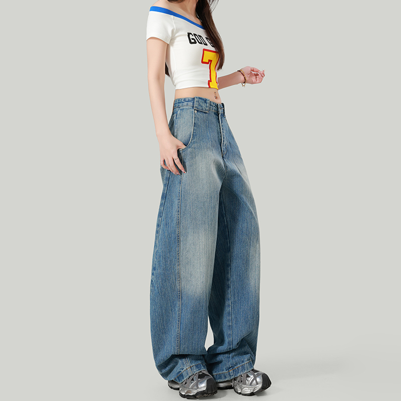 American style washed jeans retro Casual long pants