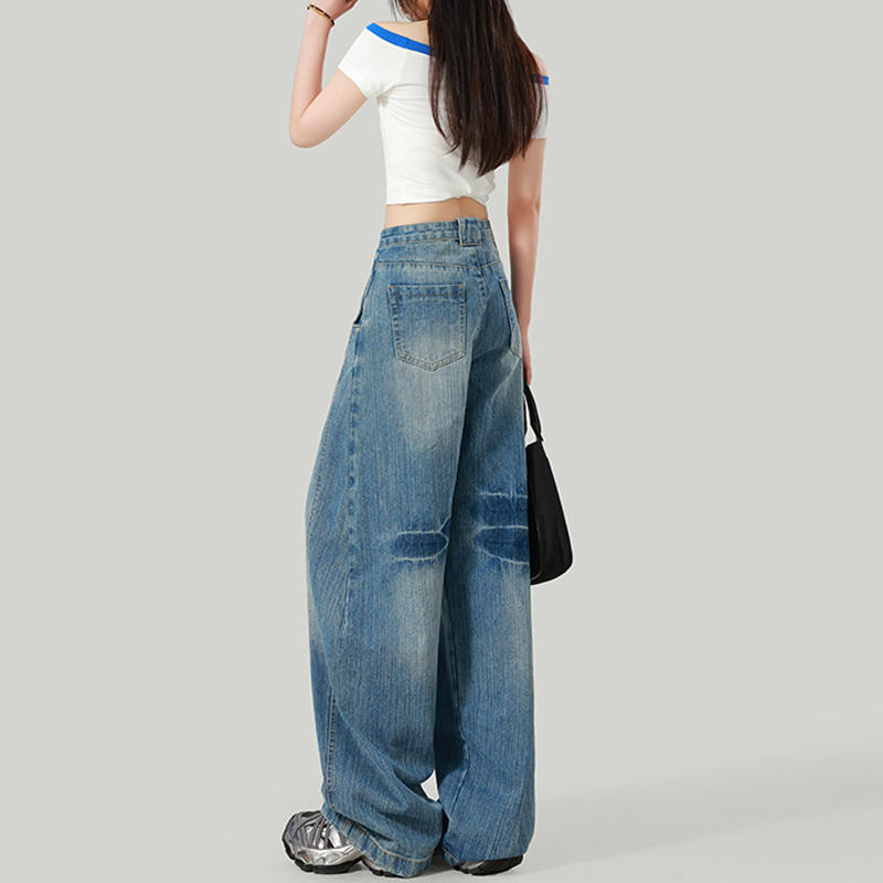 American style washed jeans retro Casual long pants