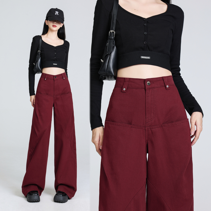 Casual high waist wide leg pants lengthen long pants
