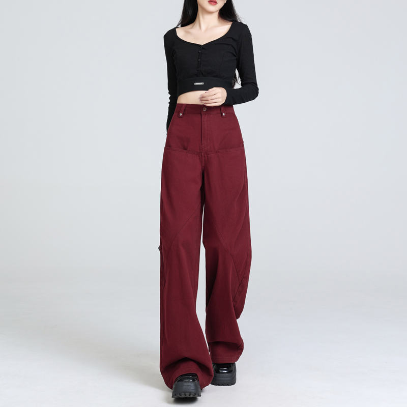 Casual high waist wide leg pants lengthen long pants