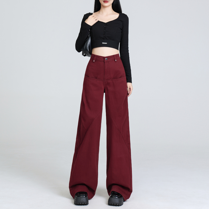 Casual high waist wide leg pants lengthen long pants