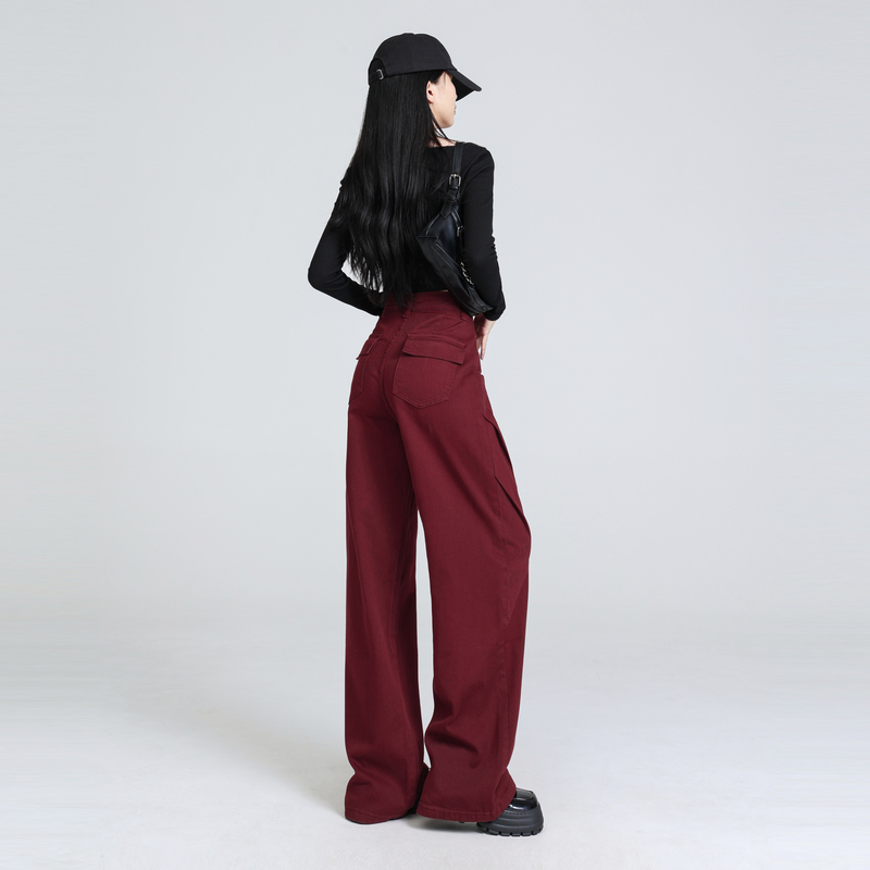 Casual high waist wide leg pants lengthen long pants