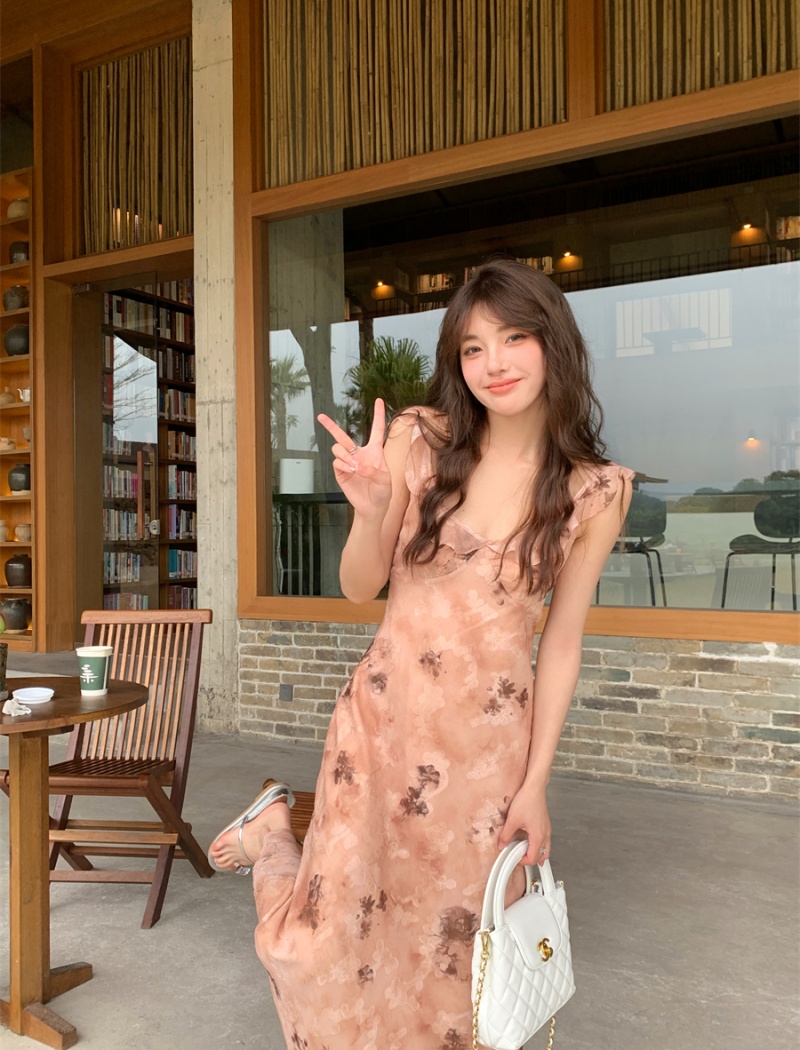 Slim dress spring and summer long dress