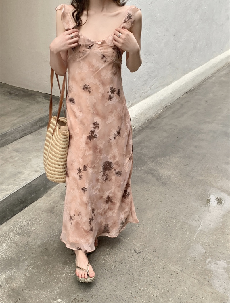 Slim dress spring and summer long dress