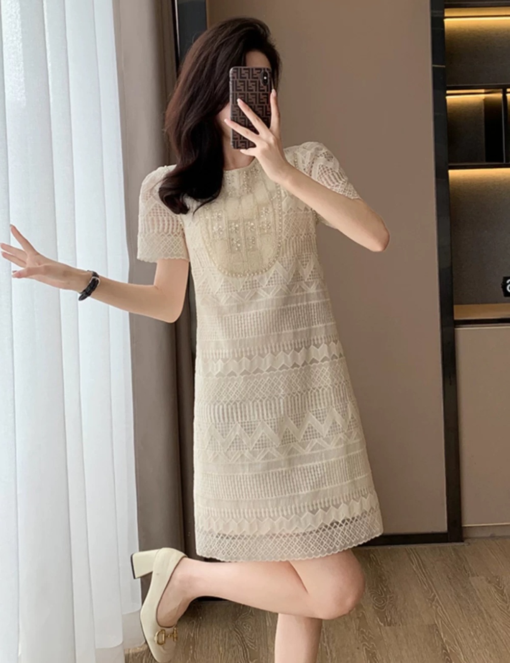 Light luxury summer temperament France style noble dress