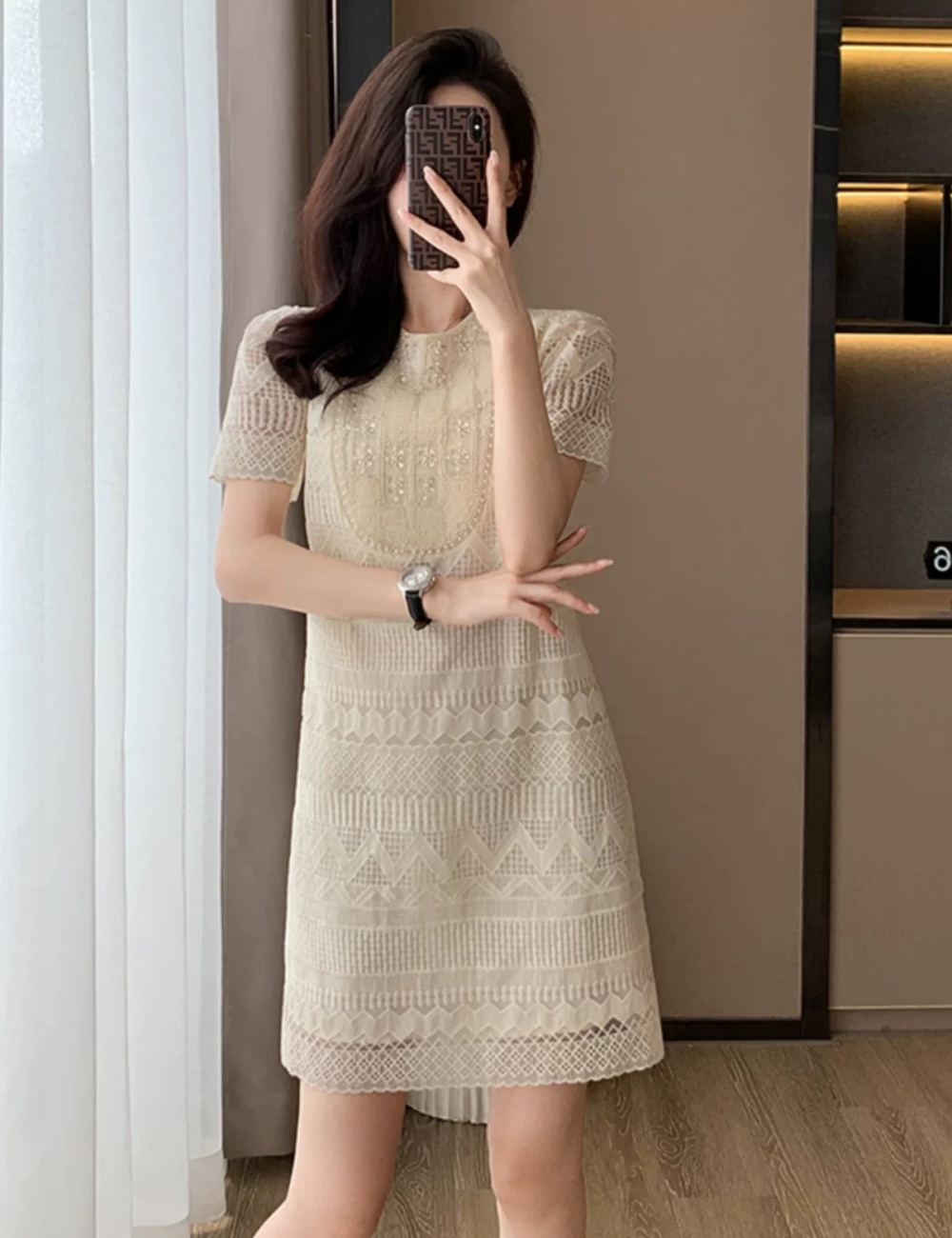Light luxury summer temperament France style noble dress