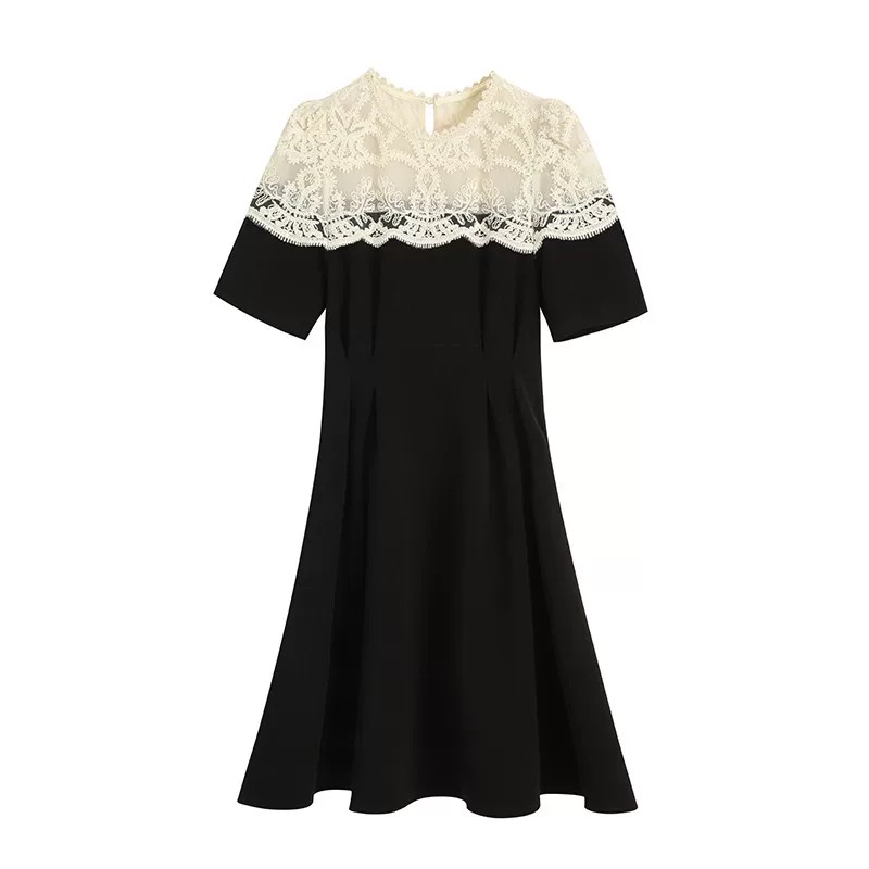 Cover belly slim France style splice dress for women
