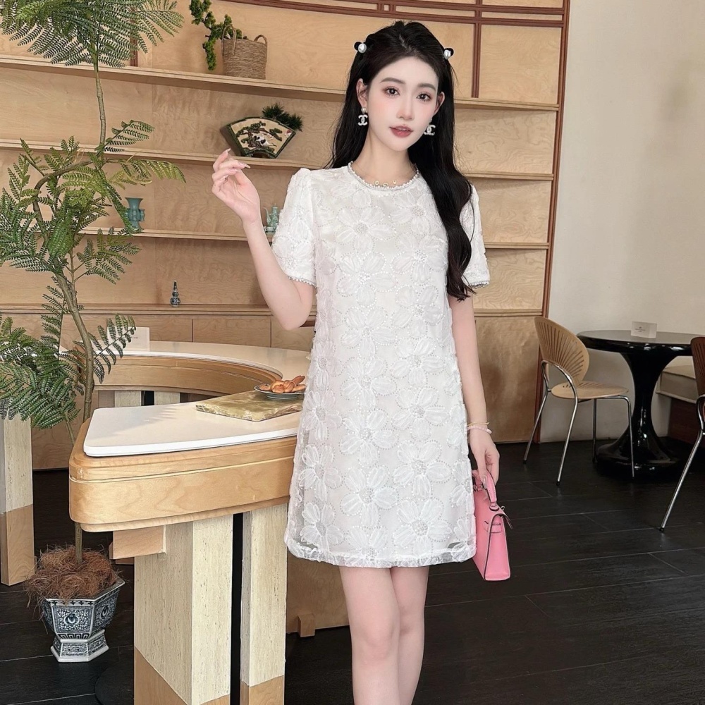 Summer fashion lovely sequins sweet beads dress