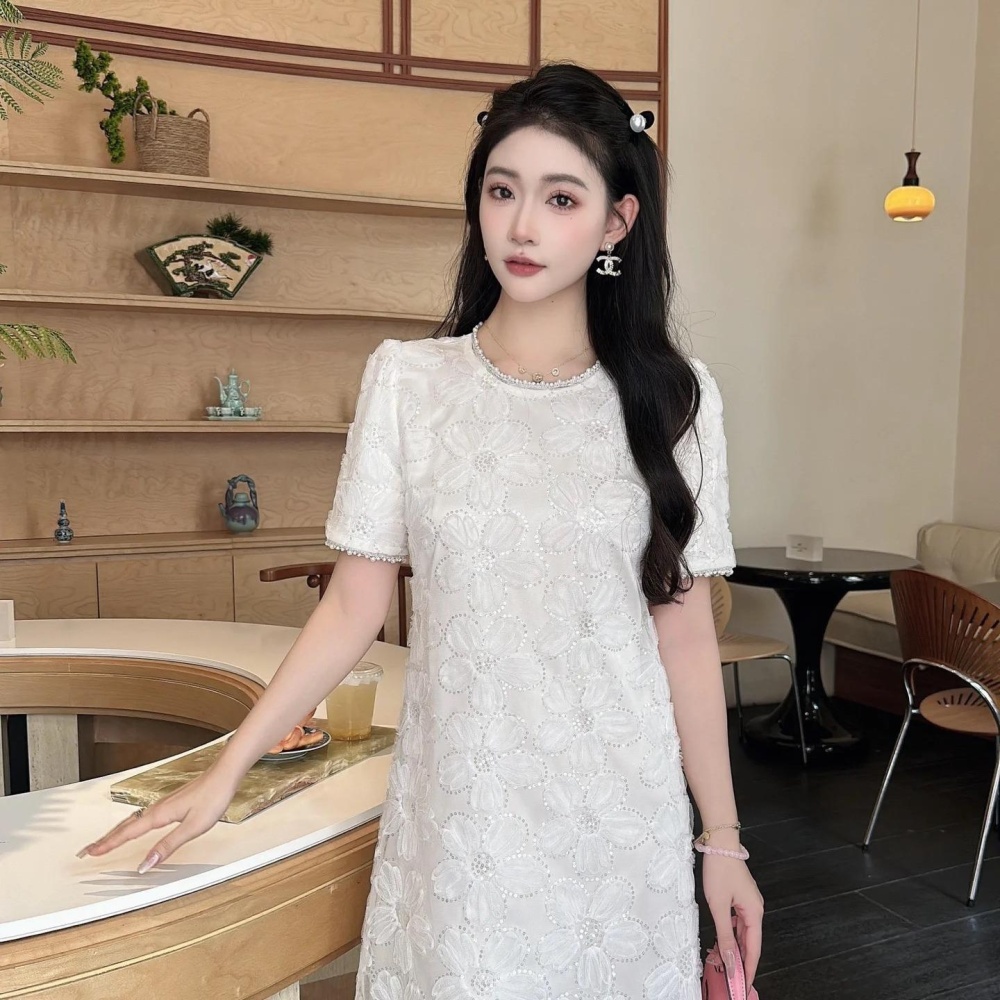 Summer fashion lovely sequins sweet beads dress