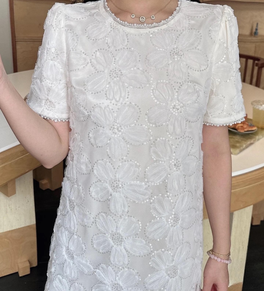 Summer fashion lovely sequins sweet beads dress