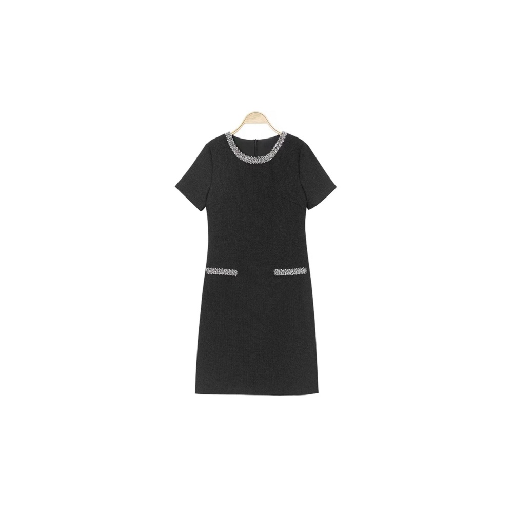 Round neck temperament all-match summer dress for women