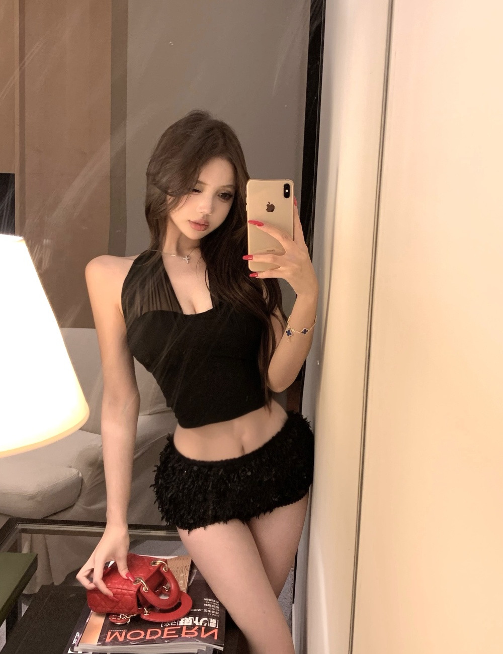 Enticement bandage slim halter sleeveless short sling tops