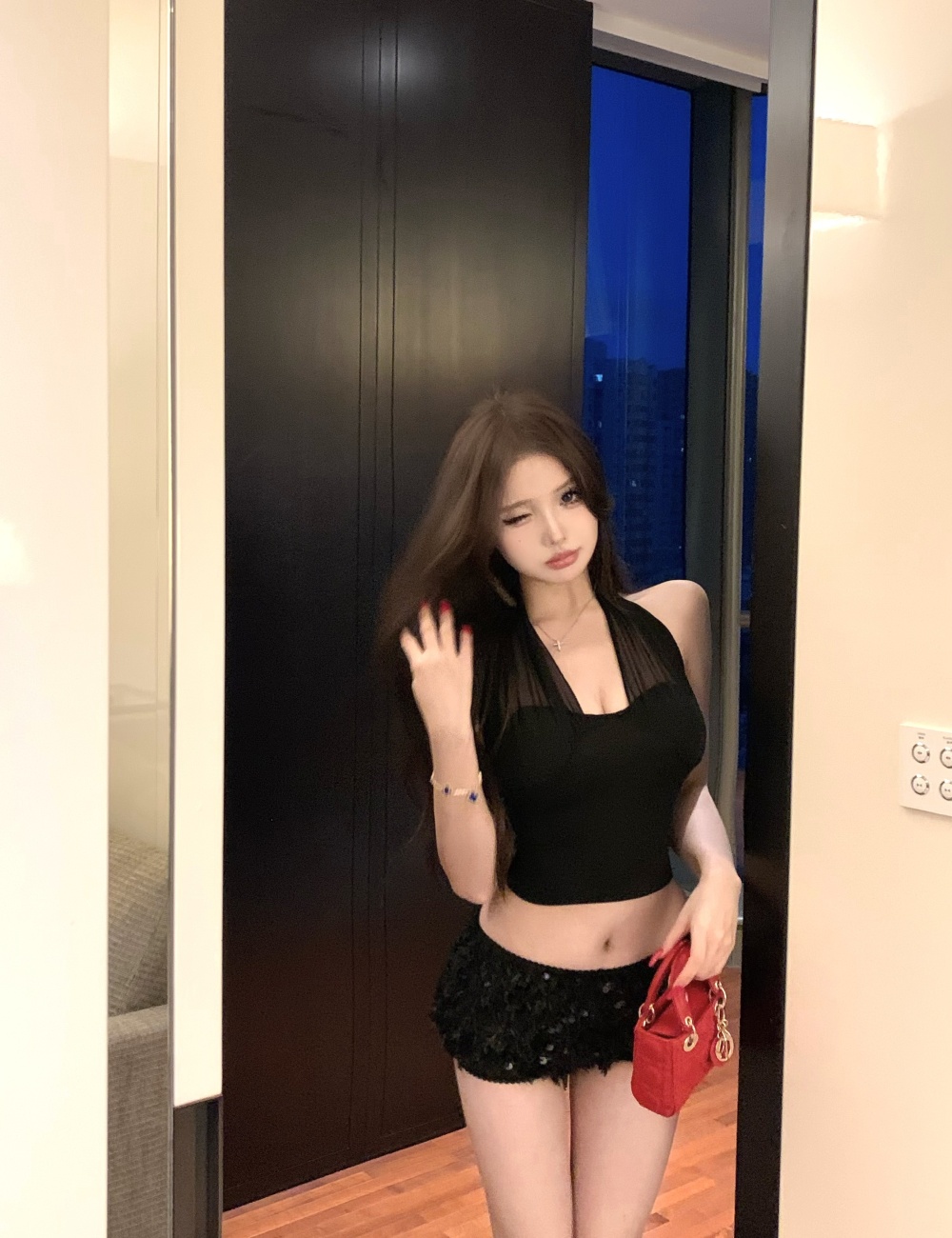 Enticement bandage slim halter sleeveless short sling tops