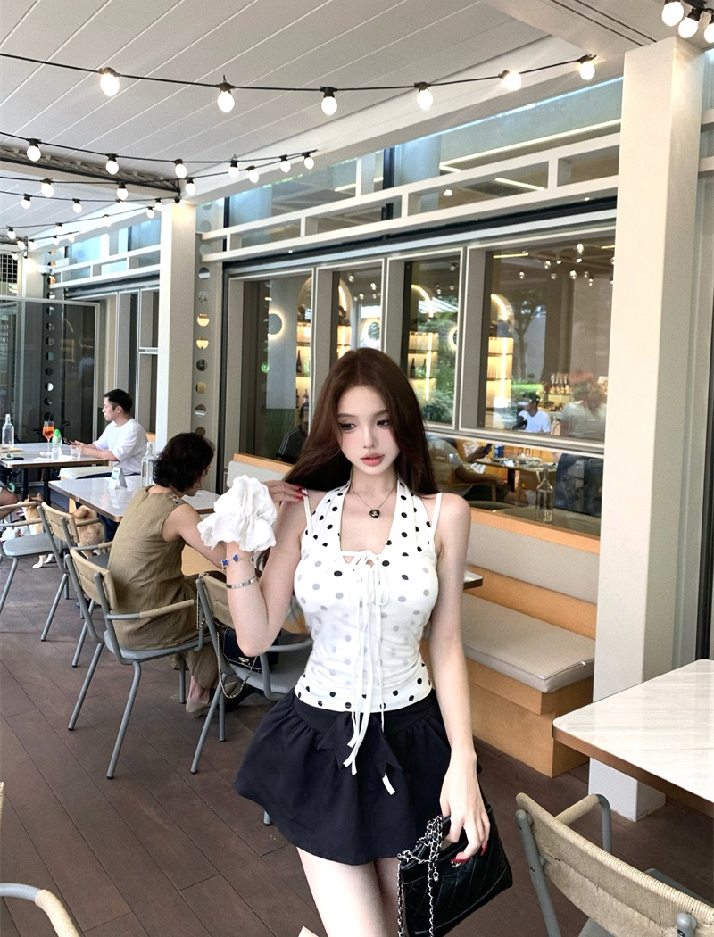 Slim wears outside vest sleeveless sling tops 2pcs set for women