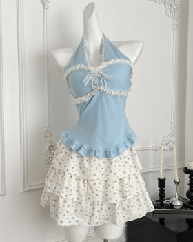 Enticement spicegirl tops halter short skirt a set