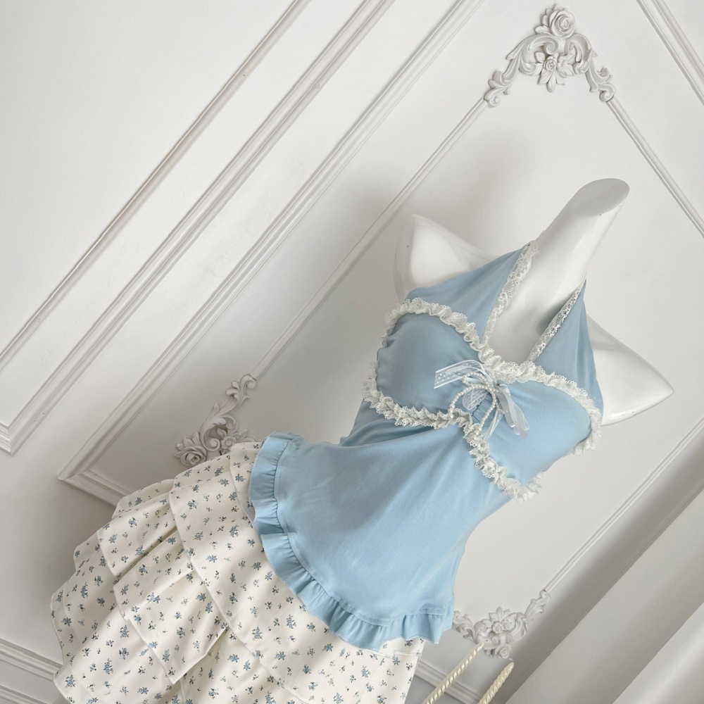 Enticement spicegirl tops halter short skirt a set