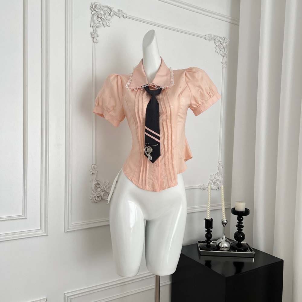 College style niche dress summer shirt a set