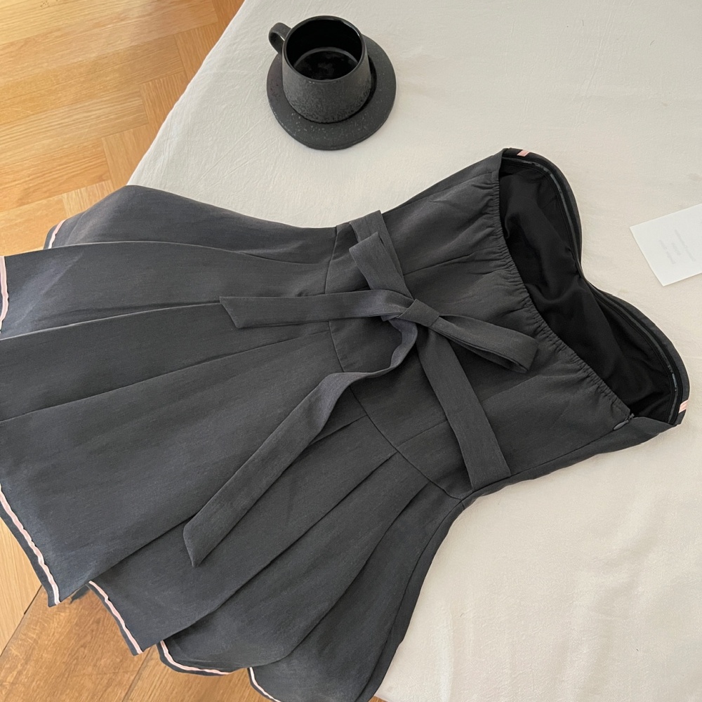 College style niche dress summer shirt a set