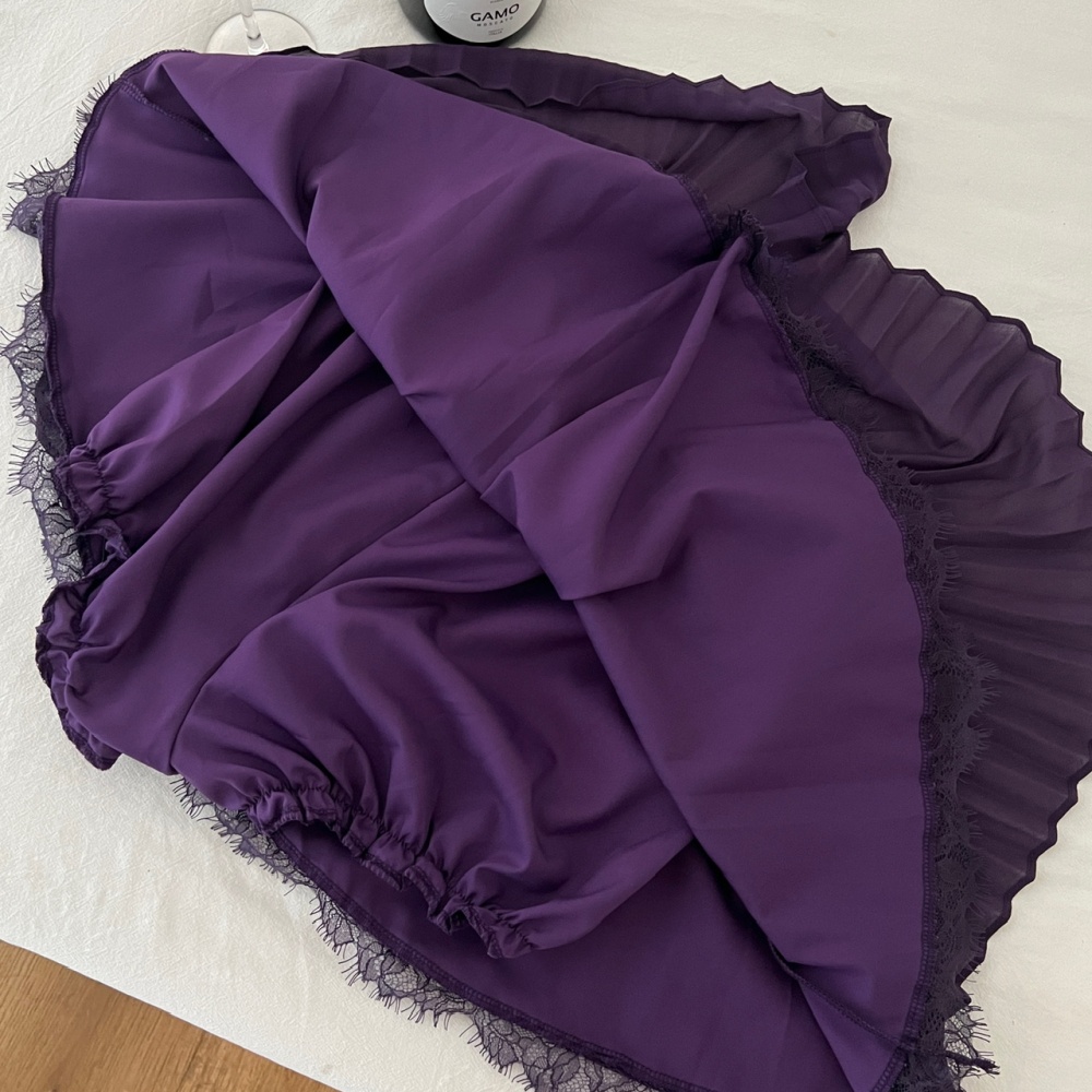 Sleeveless skirt pinched waist tops a set for women