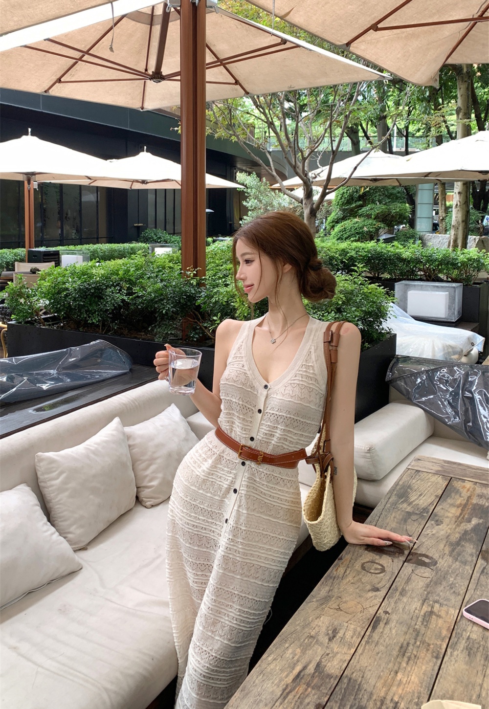 Casual temperament dress slim long dress for women