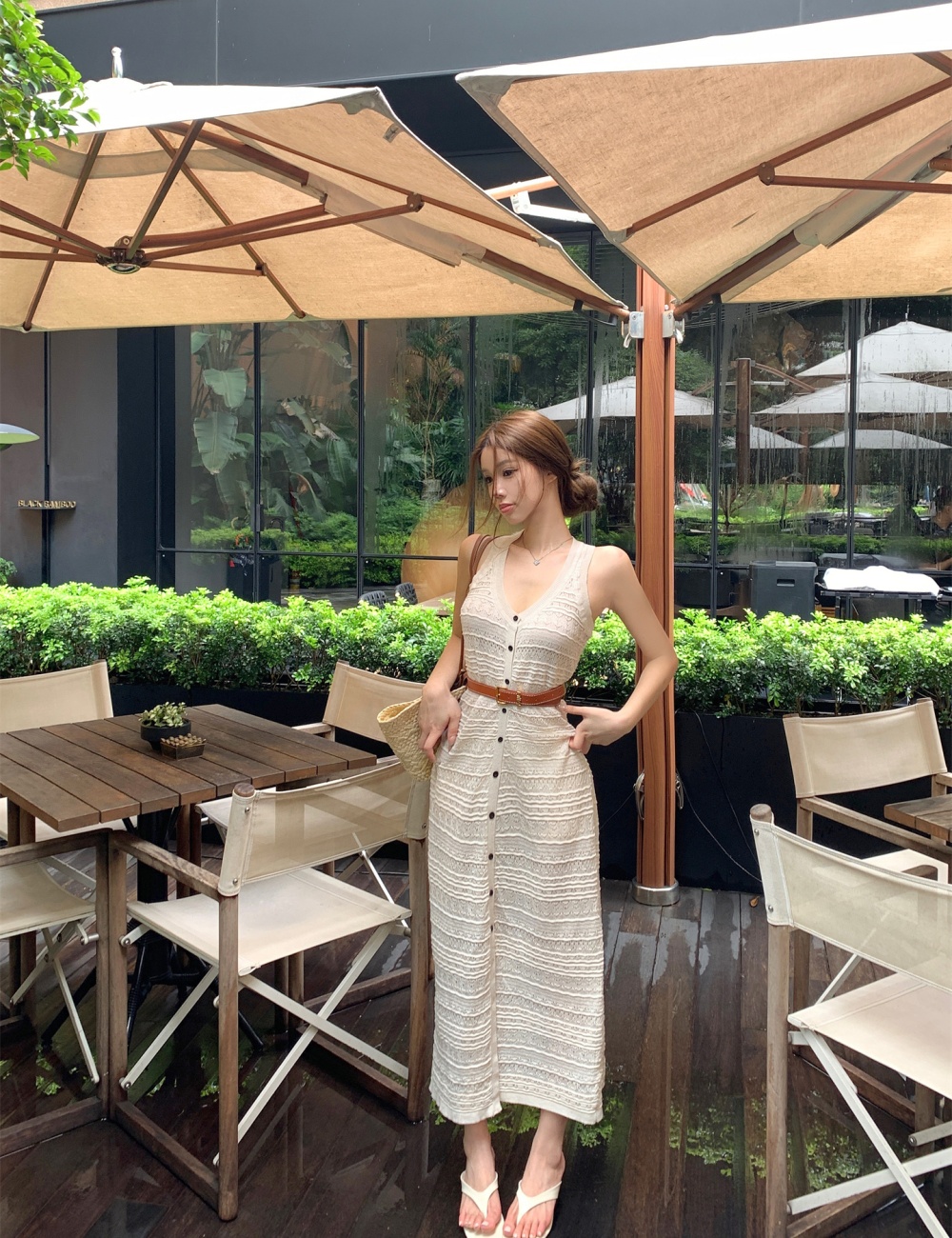 Casual temperament dress slim long dress for women