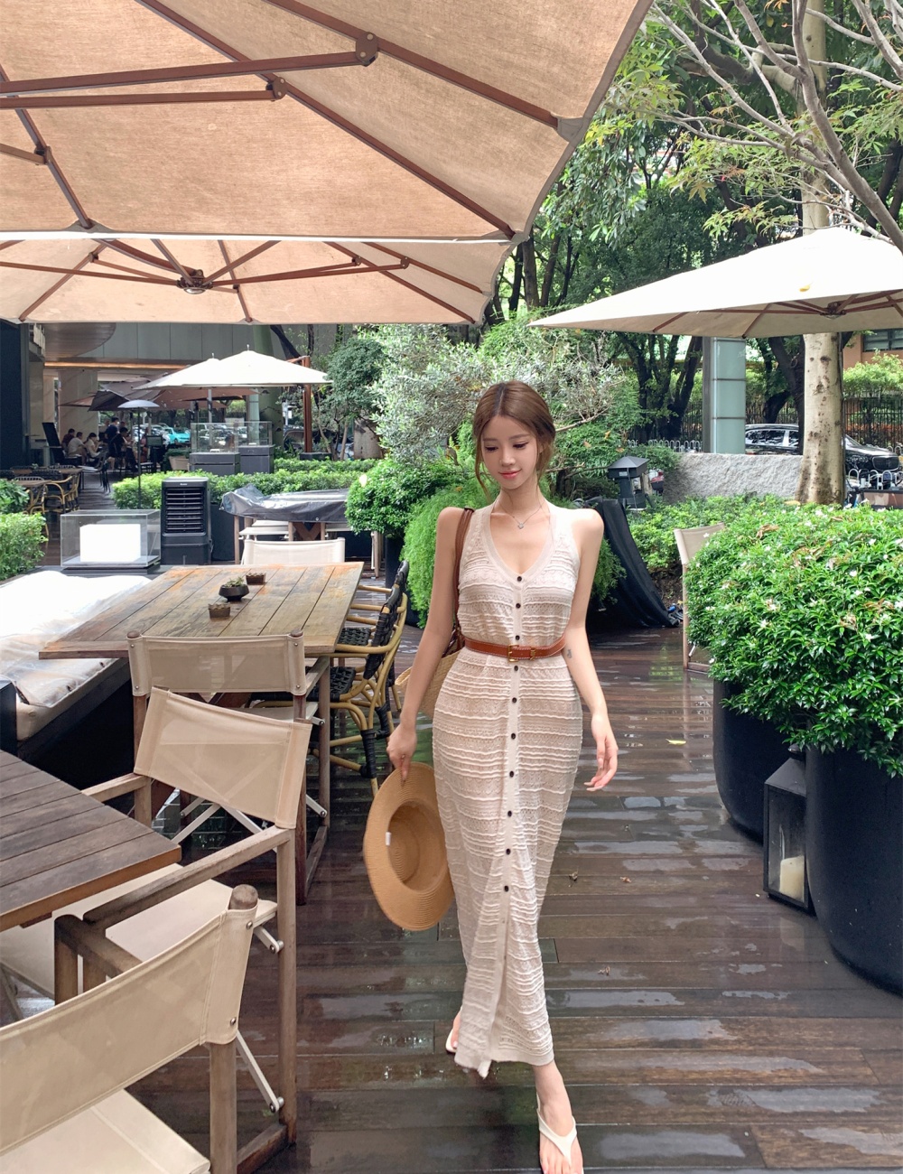 Casual temperament dress slim long dress for women