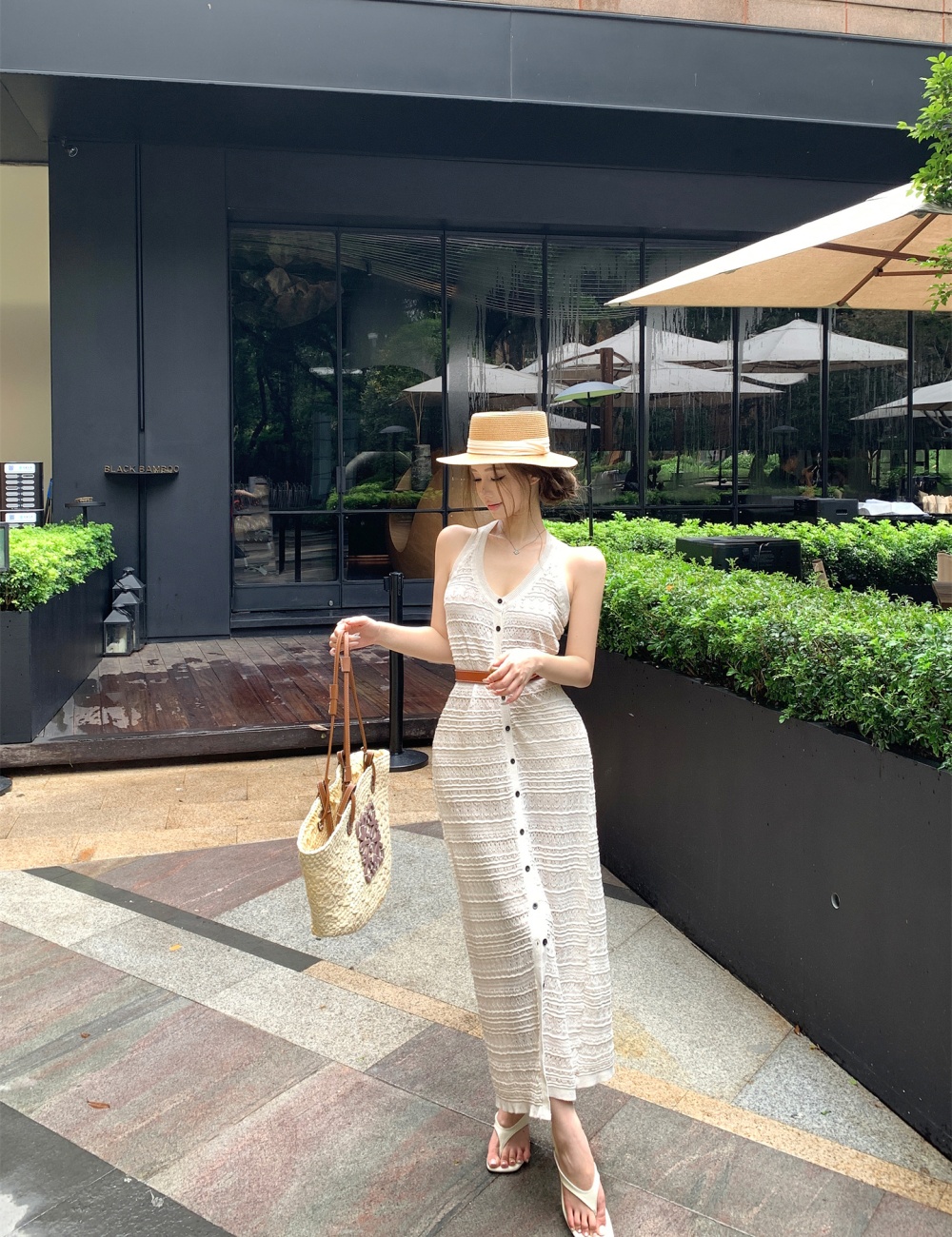 Casual temperament dress slim long dress for women