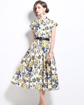 Printing summer shirt short sleeve dress