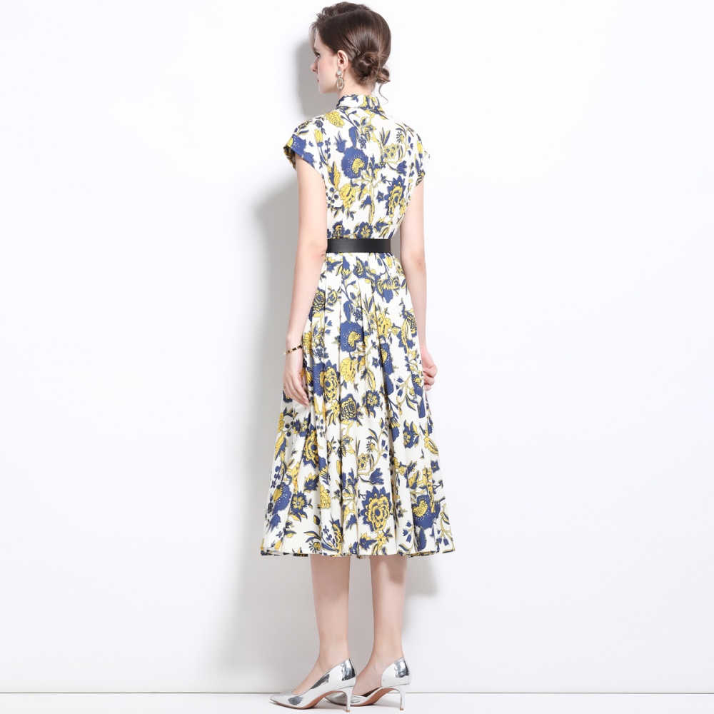 Printing summer shirt short sleeve dress