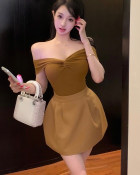 Halter summer vest pumpkin all-match culottes a set