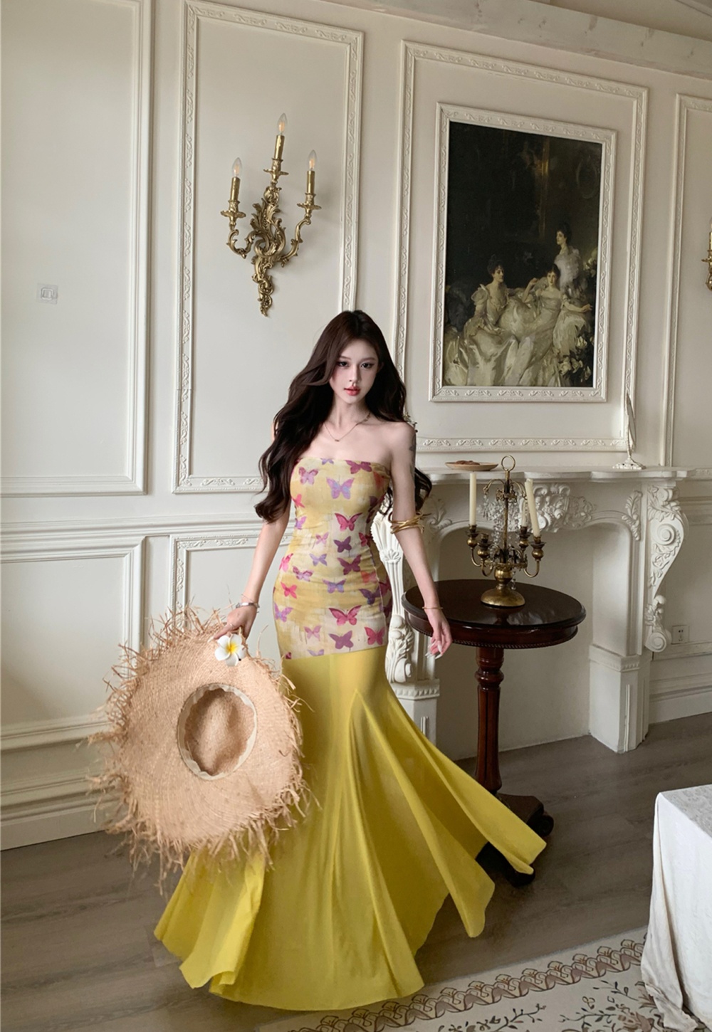 Summer long dress package hip dress for women