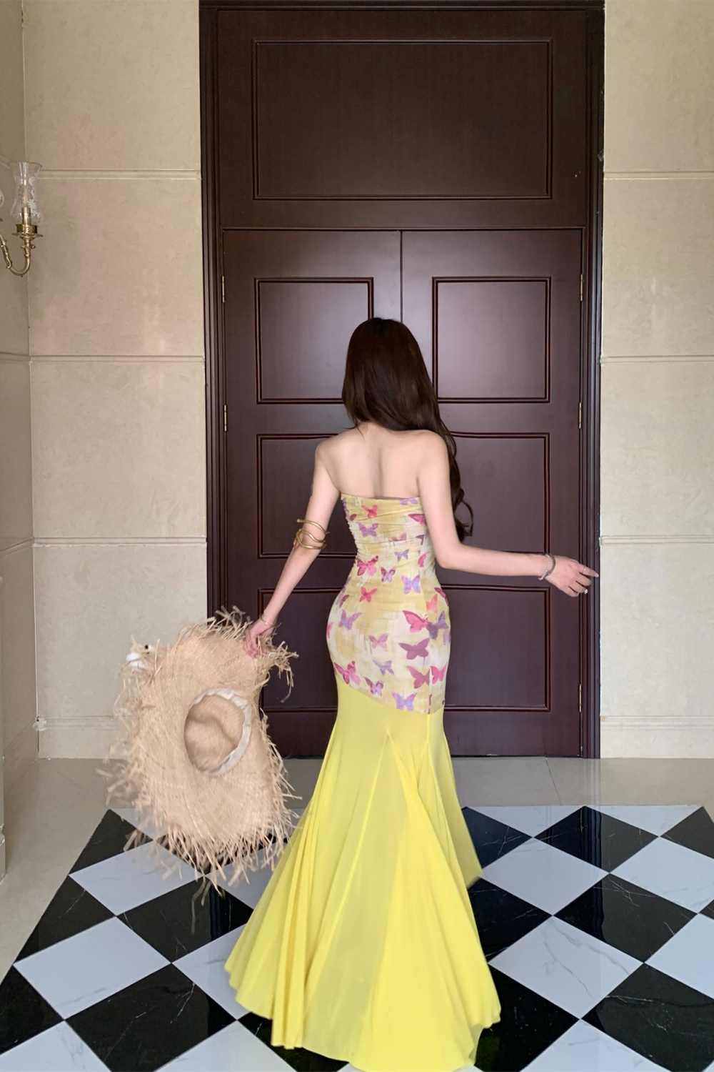 Summer long dress package hip dress for women