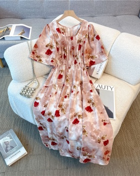 Slim large yard high waist dress for women