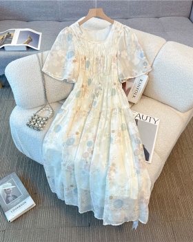 Glaze large yard high waist slim jacquard dress