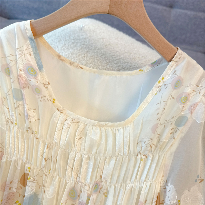 Glaze large yard high waist slim jacquard dress