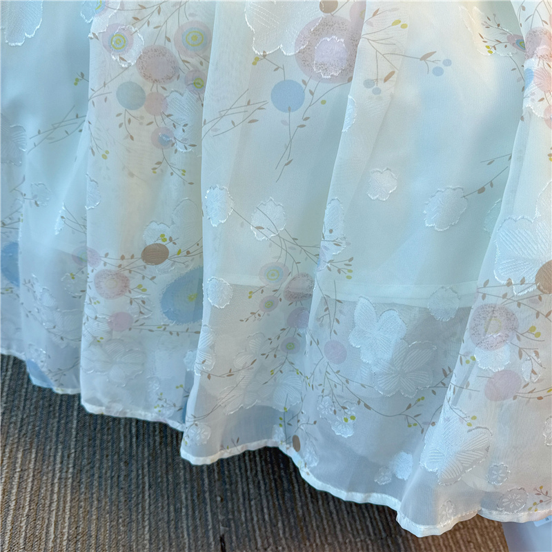 Glaze large yard high waist slim jacquard dress