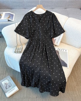 Slim high waist Korean style pinched waist dress