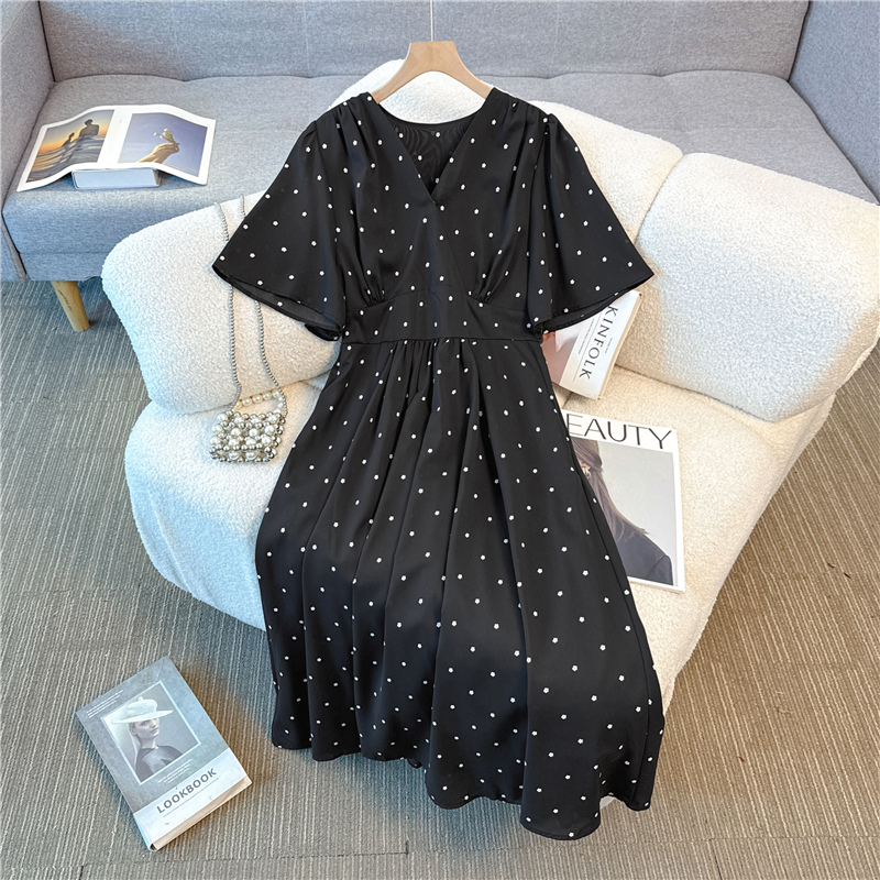 Slim high waist Korean style pinched waist dress