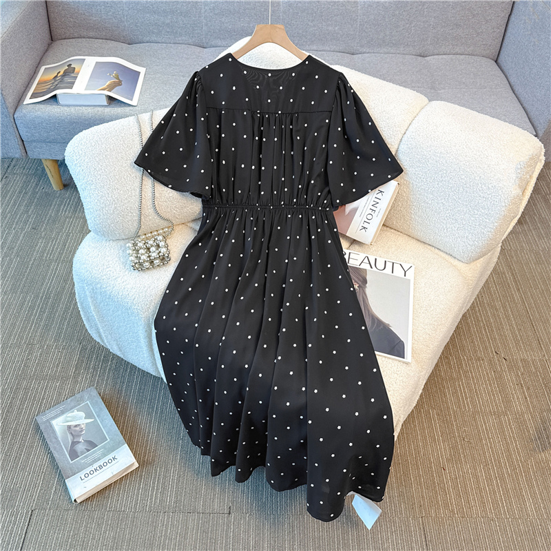 Slim high waist Korean style pinched waist dress