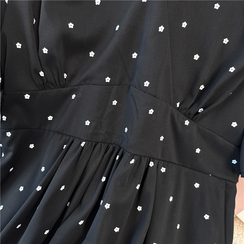 Slim high waist Korean style pinched waist dress