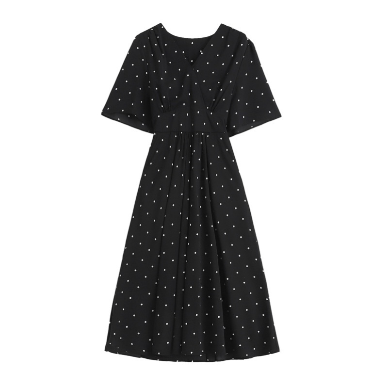 Slim high waist Korean style pinched waist dress