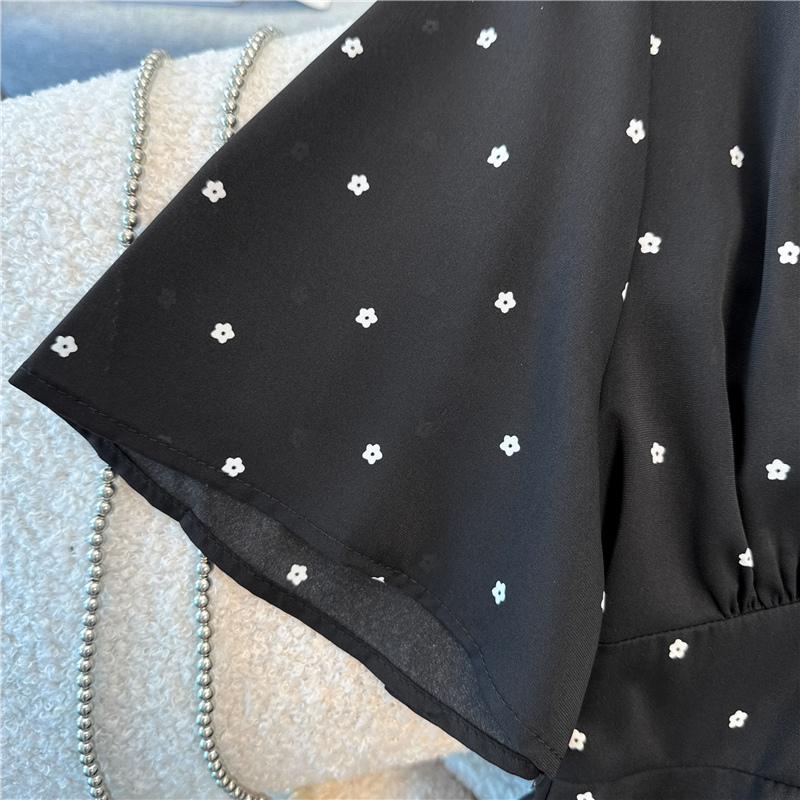 Slim high waist Korean style pinched waist dress