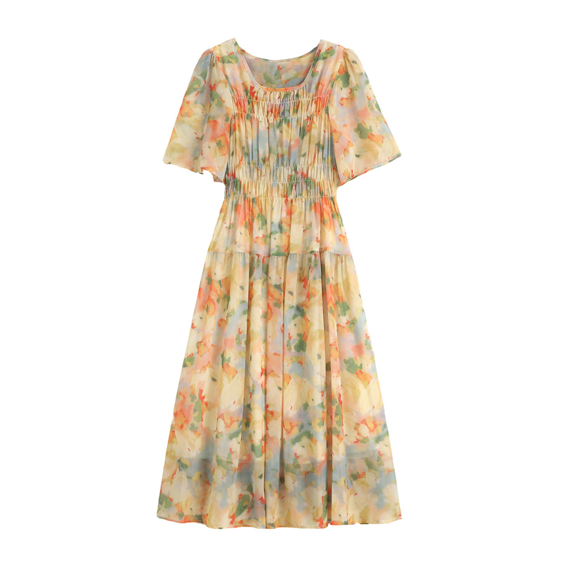 Light vacation Cover belly soft slim high waist thin dress