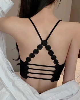 Hollow beauty back sling wrapped chest lace vest