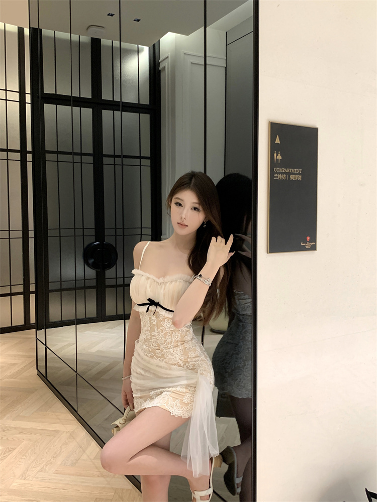Lace short slim package hip spicegirl dress