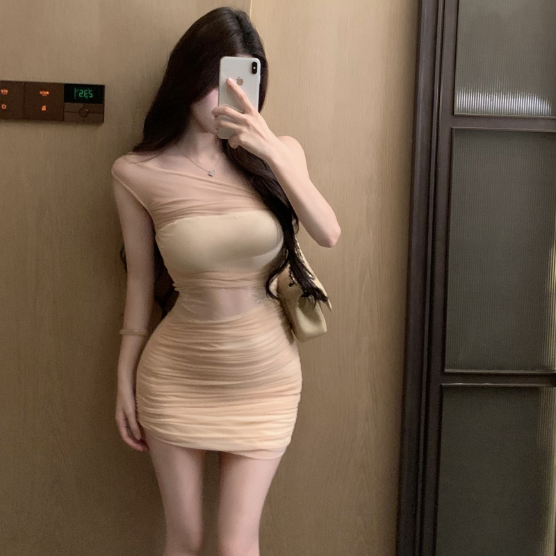Gauze splice lace short hollow slim spicegirl dress