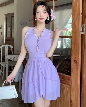 Halter bottoming short dress